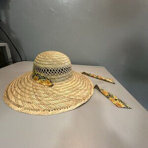 TROPICAL TRENDS Women One Size Brown Beach Summer Floppy Vacation Hat